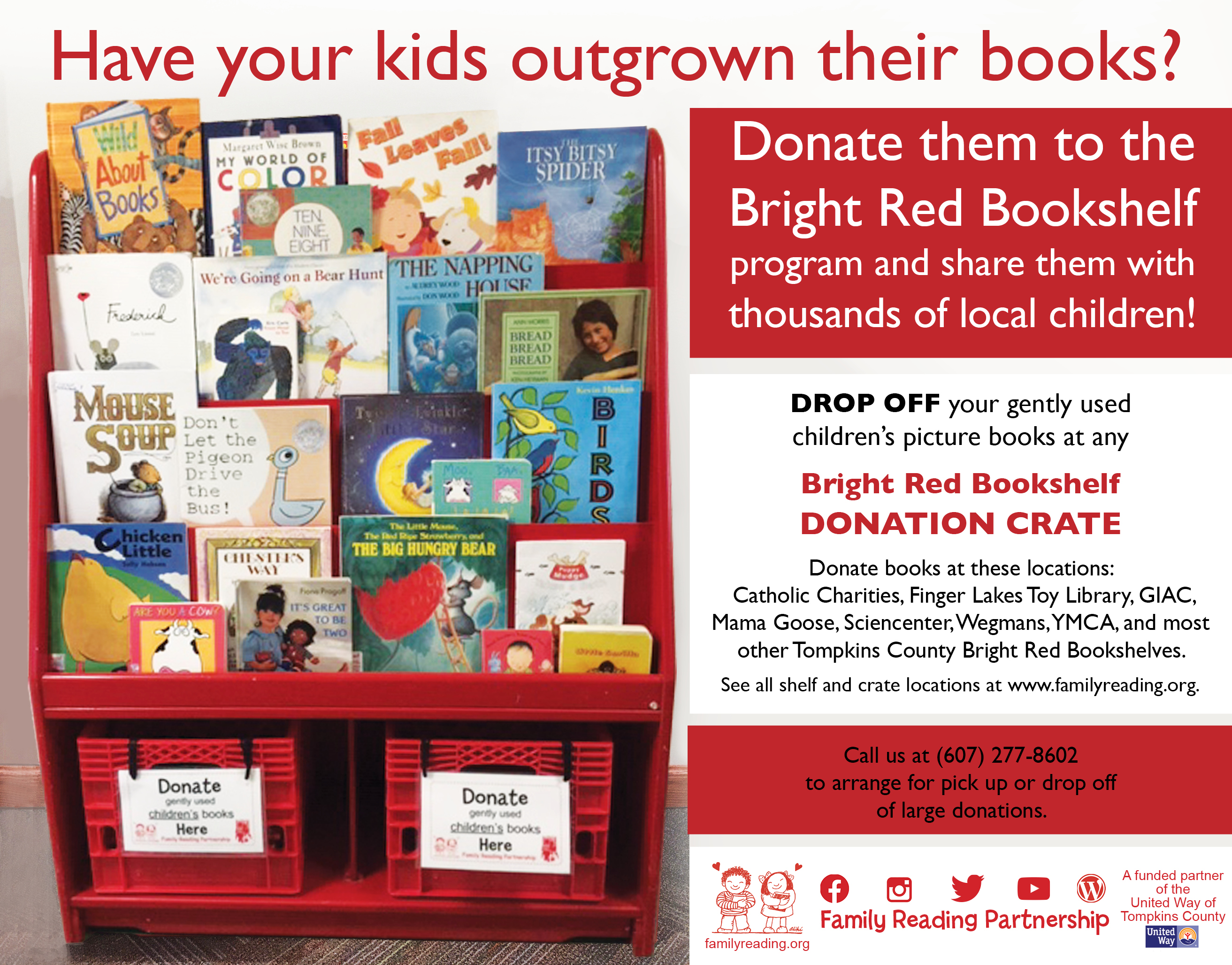 Bright Red Bookshelf Family Reading Partnership